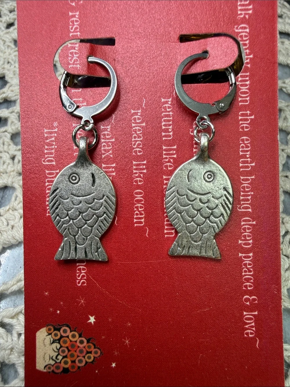 Silver Fish Drop Earrings - Silver Fish Design